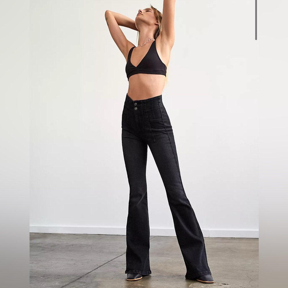 We The Free Black Flare Jeans